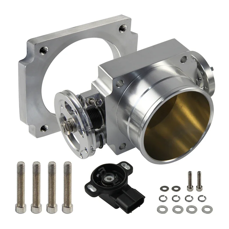 Throttle Body 90mm Reverse +TPS Fit For Toyota Supra 1JZGTE JZA70 2JZGTE JZA80