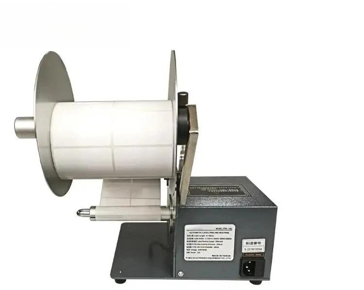 120mm width automatic label stripping machine self-adhesive label separator bar code stripping machine with cursor locator
