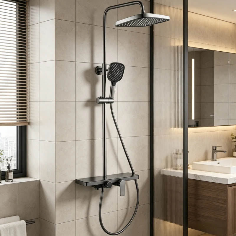 Multisetting Shower Column Wear Resistant Shower Head Set Precise Temp Control Smart Showers Bathroom Fixture Household Using