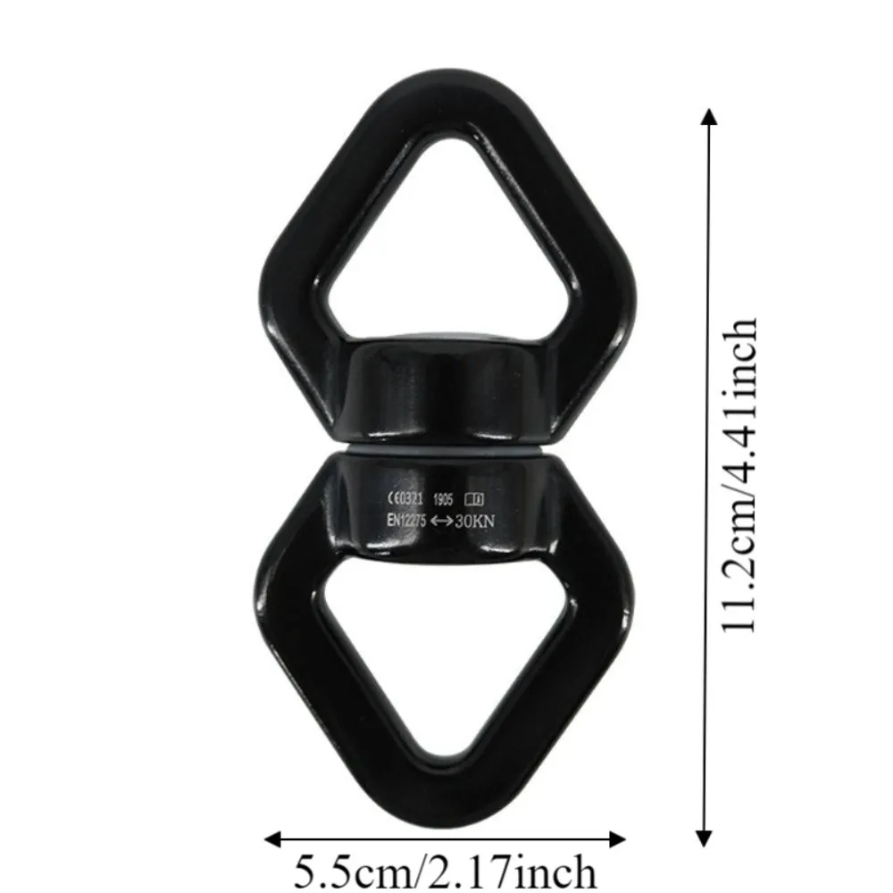 Spinner 360° Rotation 30kN Swivel Carabiner Heavy-Duty Anti-Tangles Rotating Carabiner Universal Swivel Connector Lyra Hoop view 6