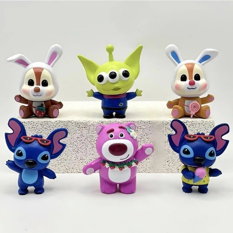 

PVC Cutecore Figures Stitch Chip 'n' Dale LGM Aliens Lotso Freeze Figure Cute Collectible Model Toys For Kids Boys Girls