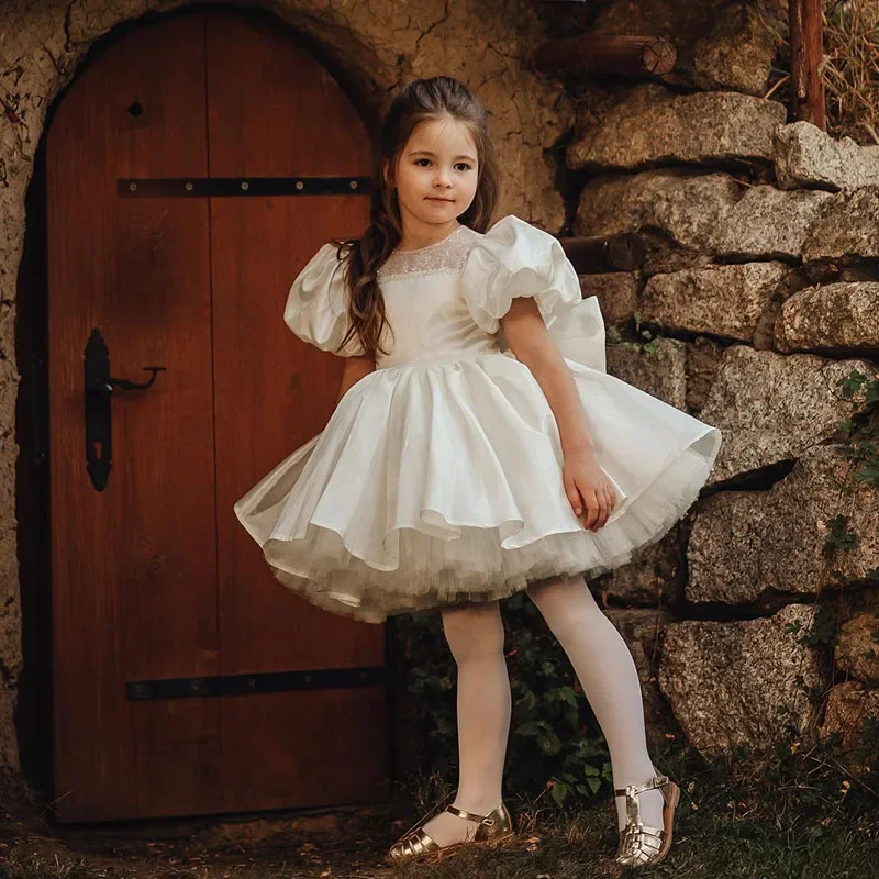 

Summer Baby Lolita Princess Ball Gowns Kids Girl Spanish Dress with Bow Infant Birthday Christening Dresses Kid Boutique Clothes