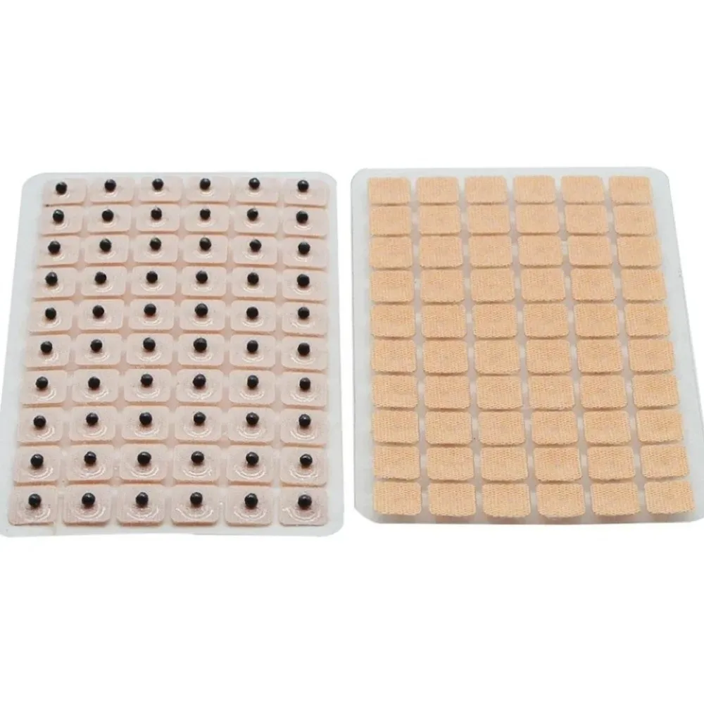 600Pcs Magnetic Beads Cowherb Seed Ear Stickers Plated Seeds Stress Relief Auricular Acupuncture Bean Seeds Support Sleep