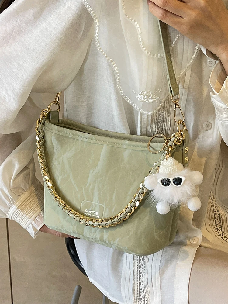 

Vintage Pillow Design PU Leather Boston Handbag For Women Casual Large Capacity Shoulder Crossbody Bags Fashion Shopper Totes