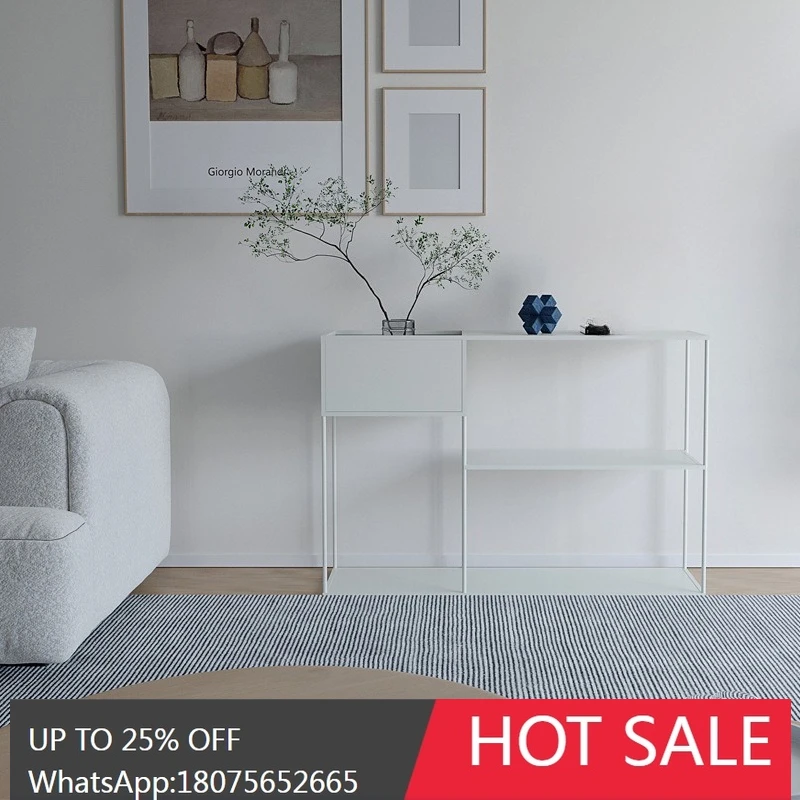 HLZ Iron Art Floor-standing Storage Rack Partition Living Room Entrance Display Decorative Shelf Wall-mounted Bookshelf