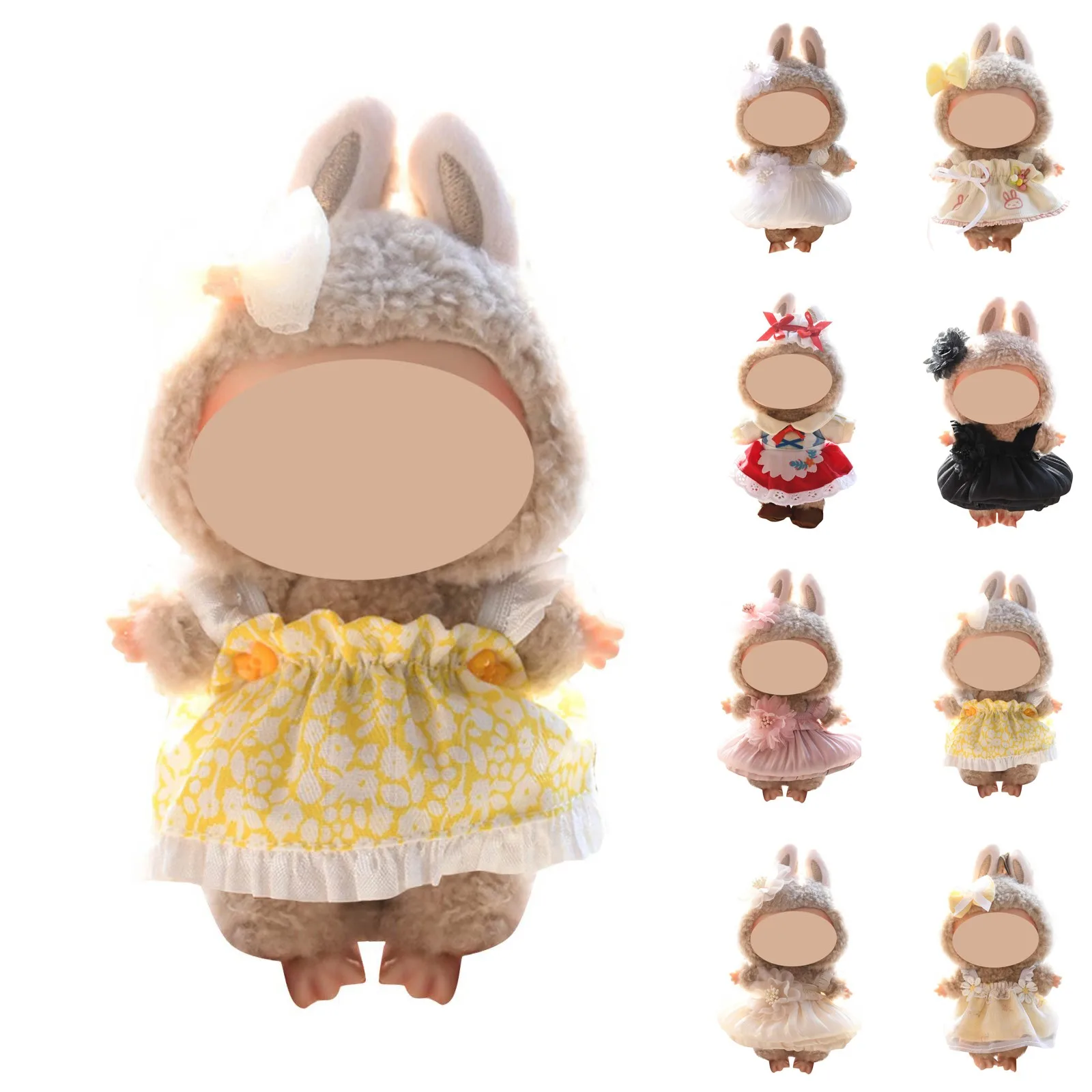 

Doll Clothes Set For Labububu Gifts 17cm Plush Doll Accessories Girl'S Toys Birthday And Christmas