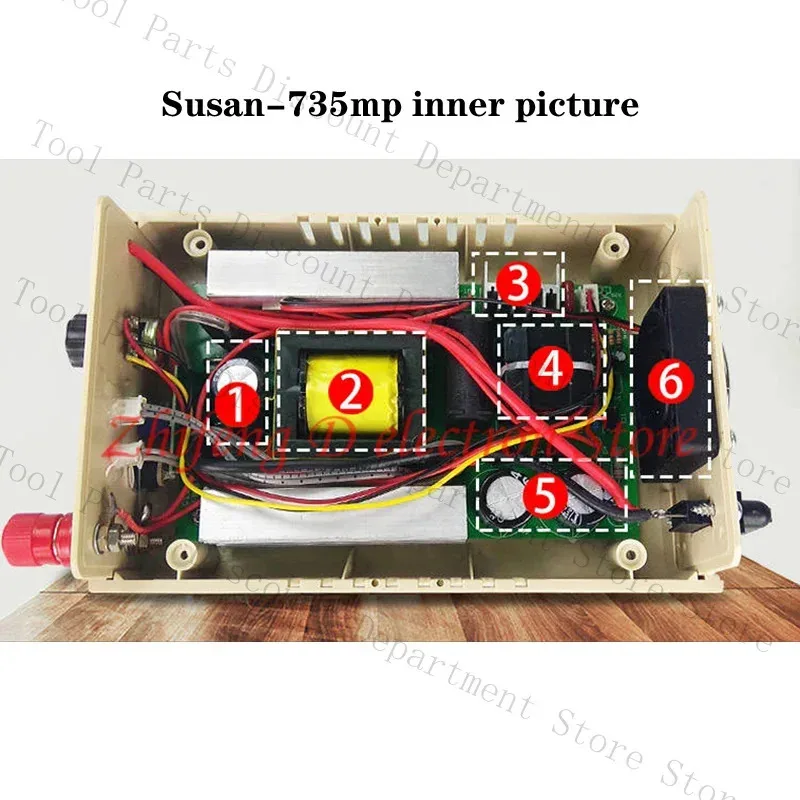 SUSAN-735MP Limitador de corrente total Pulso inteligente 1200W Inversor de mistura de alta potência Reforço eletrônico