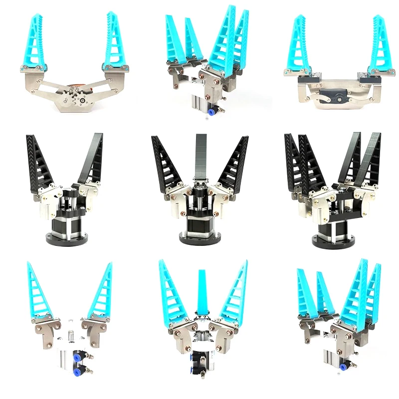 Garra de robô flexível de 2/3/4 dedos com grande carga biônica flexível mecânica pneumática elétrica servo garra para pinça de braço robótico
