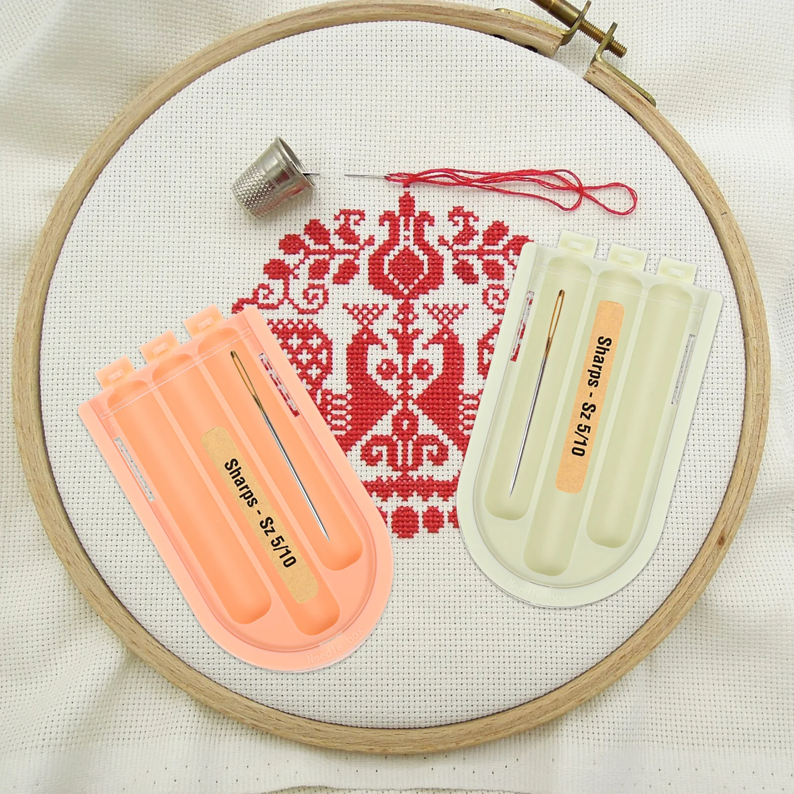 

4Pcs Sewing Needle Storage Case Portable Pin Organizer Durable Plastic Box for Quilting Embroidery Sewing Needle Storage Tubes