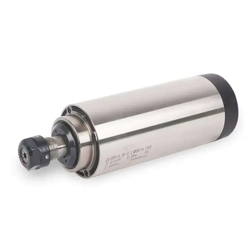 2026 HOT High Precision Electric Spindle 2.2kw Er20 220v 400hz 24000rpm Round Type air Cooling MTC Spindle Motor