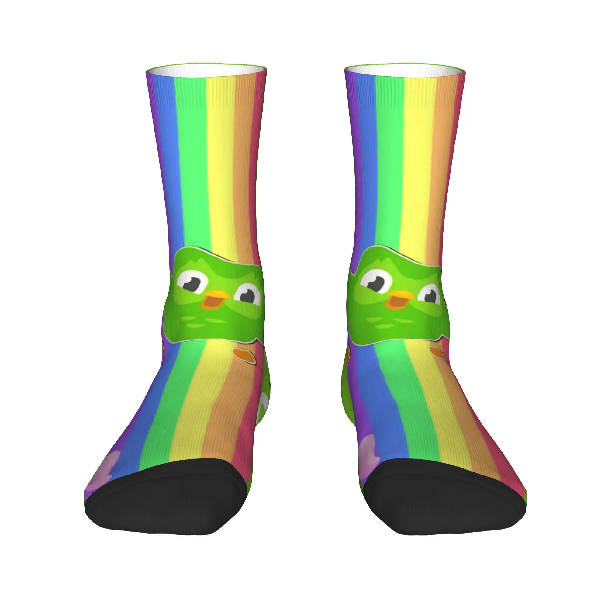 للجنسين الرجال الجوارب Duolingos البومة الثنائي جوارب الشتاء موضة لينة تنفس الجوارب تصميم سكيت المضادة للبكتيريا الجوارب #2