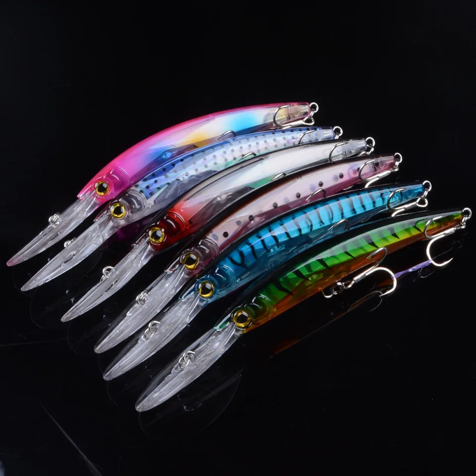 

ALASICKA 24g/17cm Hard Plastic Minnow Fishing Lure Big Crankbait Artificial Bait Peche Bass Trolling Pike Carp lures Accessories