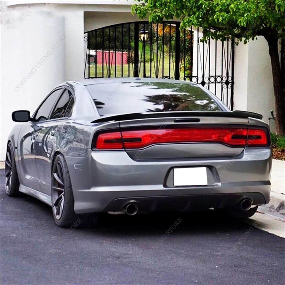 Gloss Black Rear Spoiler Wing For Dodge Charger MK7 GT/RT/SE/SRT/SXT 4-Door Rear Trunk Spoiler Caps 2011-2018 Bodykits Tuning