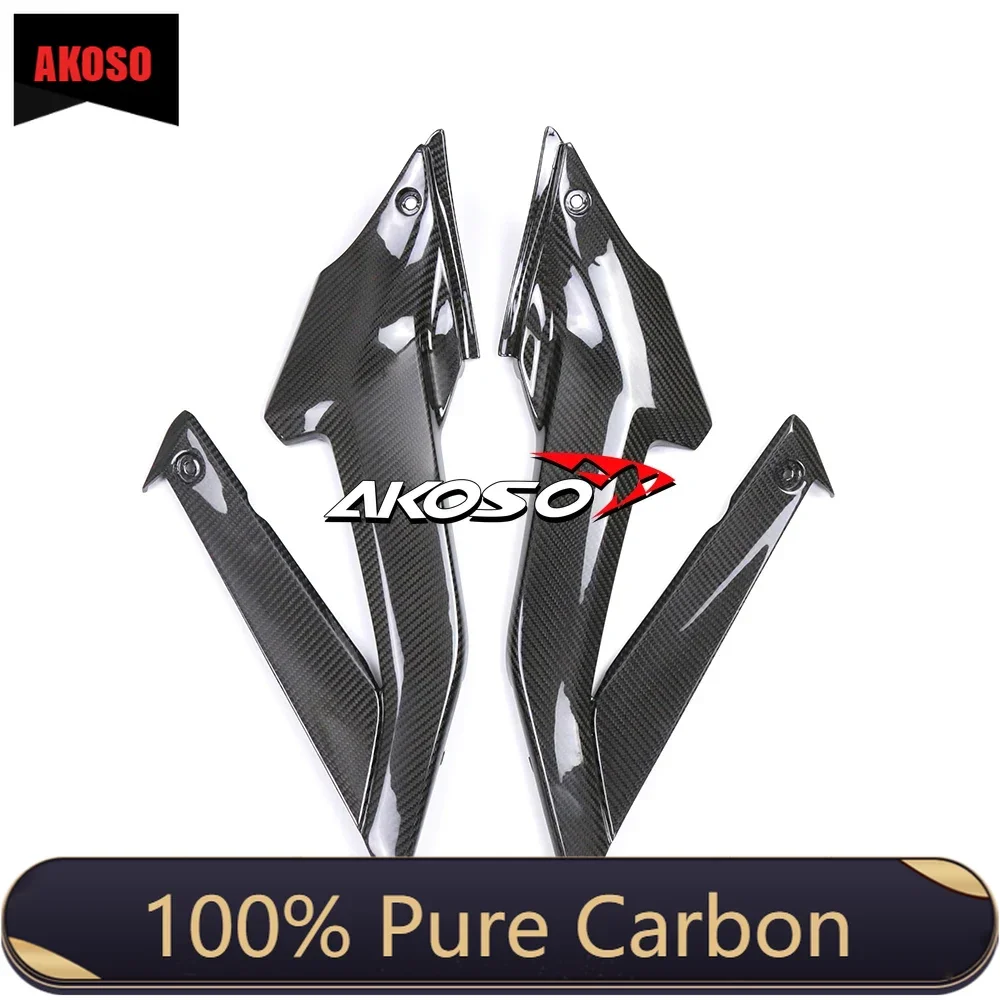 3K Carbon Fiber Glossy 100%  Motorcycle Tail Fairings Cowling Side Panels For YAMAHA R3 2019 2020 2021 2022 2023 2024