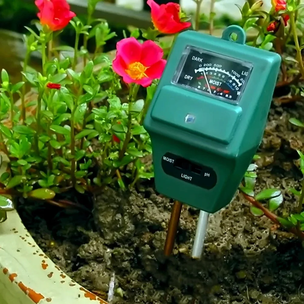 Plant Flowers Soil Test Kits, PH Tester, Moisture Meter, Light Illuminance Analyzer, Free Shipping, 3 in 1, 50 Pcs