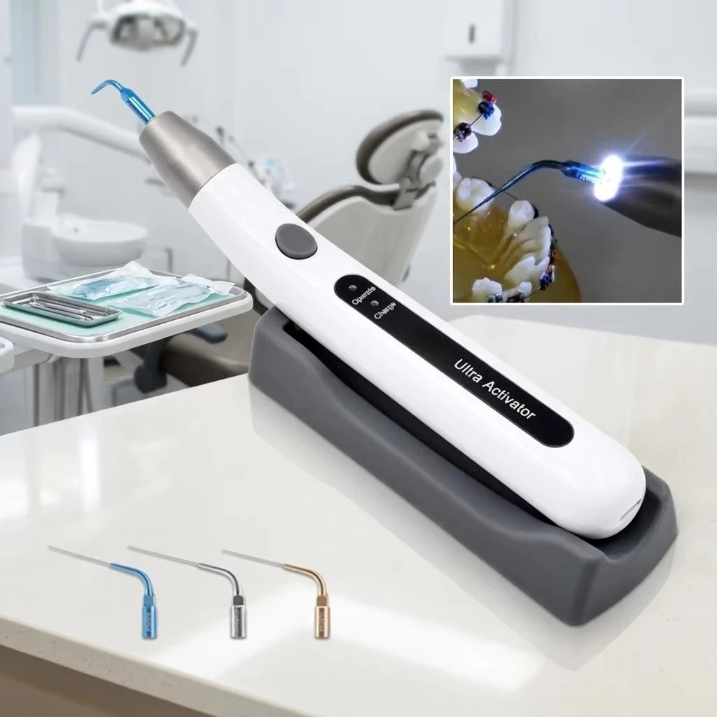 New Led   Endo ultra Activator with 3pcs Endodontic Irrigation   Tip Rechargeable for Root canal Preparation