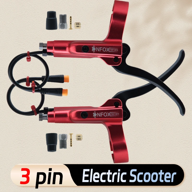 

NFOX 3pin Brake Lever Power off Electric Scooter Brake Lever CNC Bicycle Brake Handle E Bike Compatible with Bafang Sensor