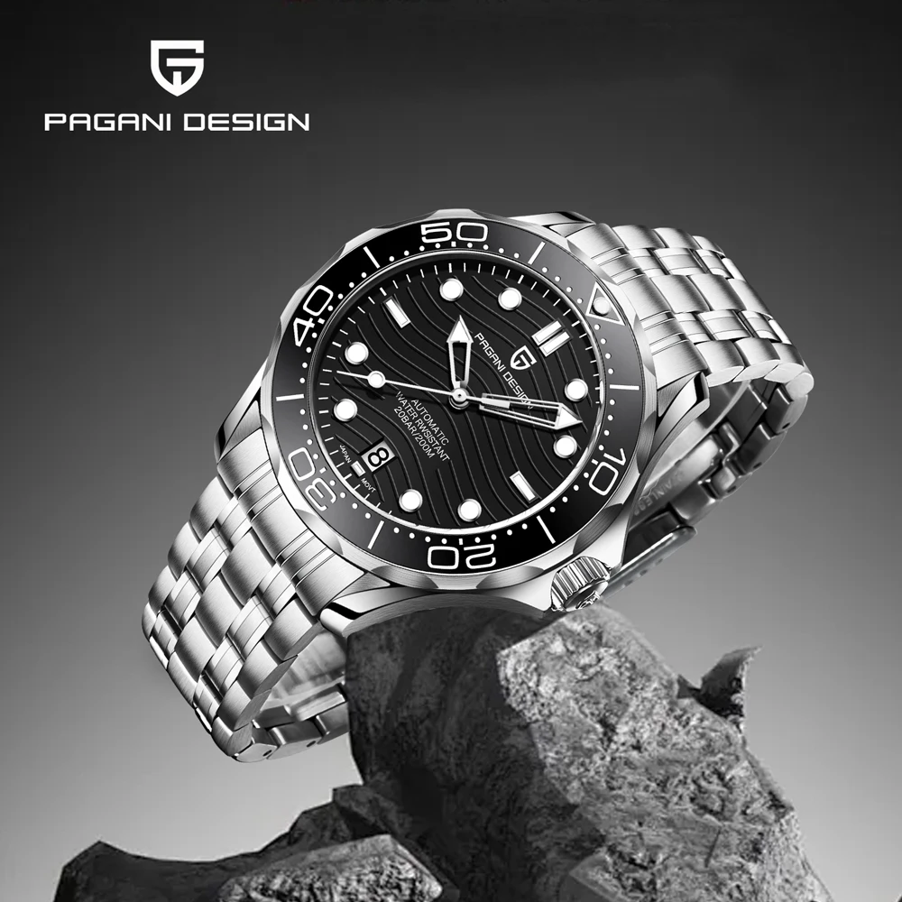 

Часы PAGANI DESIGN, новые роскошные механические часы для мужчин, сапфировое стекло AR, водонепроницаемость 200 м, автоматические мужские часы из нержавеющей стали