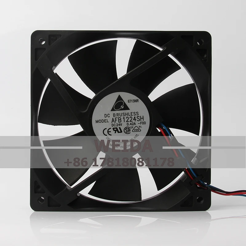 

Original Delta 12V 48V DC24V 0.42A EC AC 12CM 12025 120X120X25MM large air volume inverter AFB1224SH cooler fans