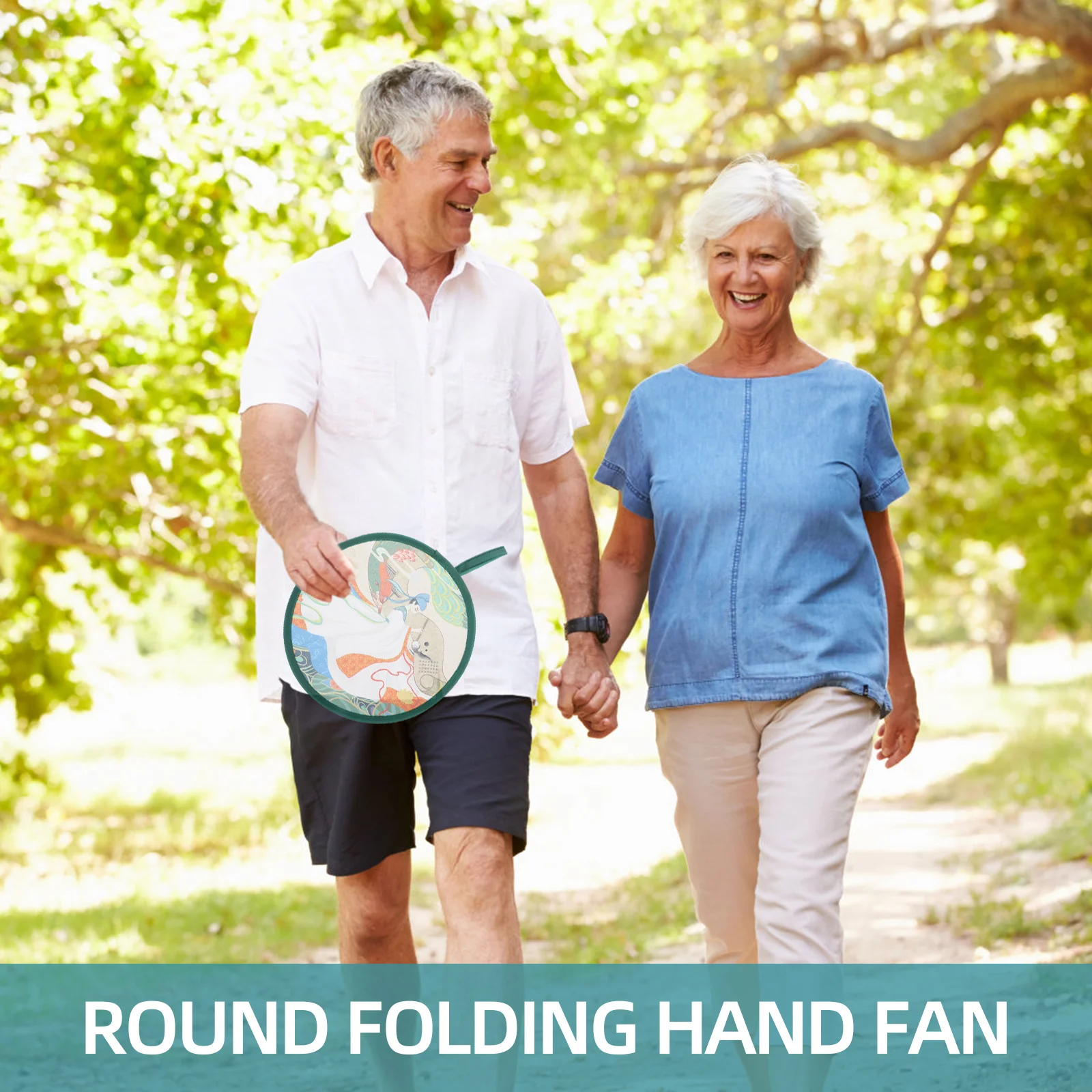 

3Pcs Foldable Circular Fans Ancient China Style Handheld Fan for Dancing Performance Summer Portable Folding Fan