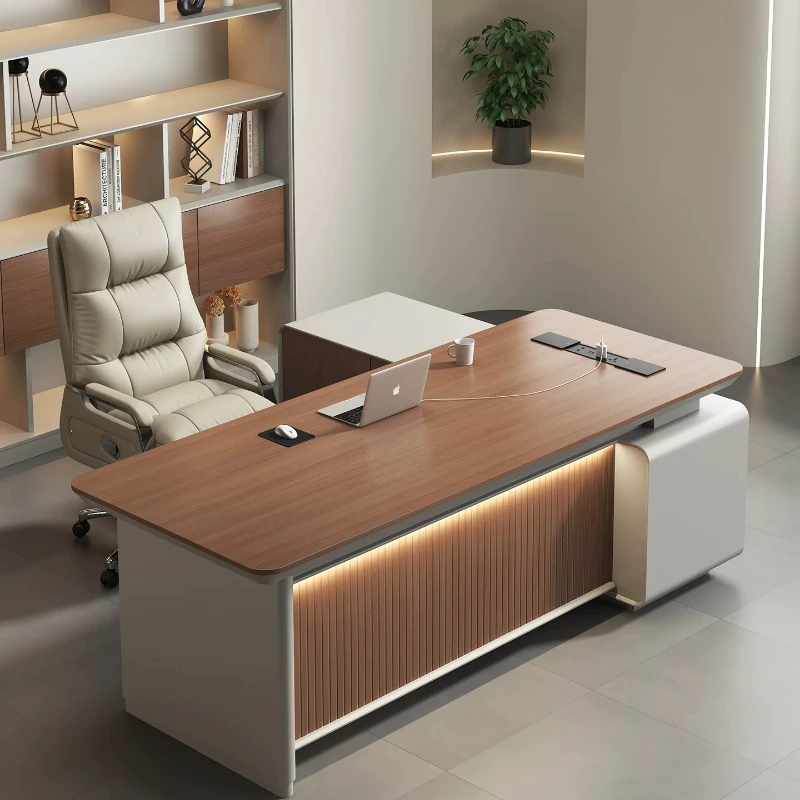 Nordic Aesthetic Office Desk Minimalist Display European Modern Office Desk Design Computer Mesas Escritorio Trendy Furniture