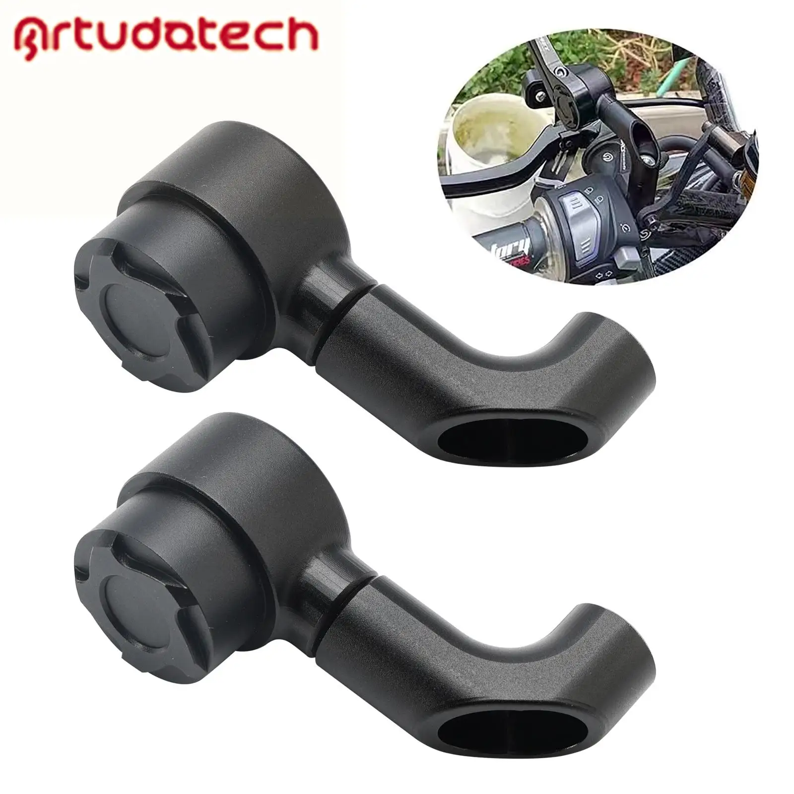 M8 M10 Pair Motorcycle Mirror Adapters for 30mm Clamp Bar-End Mirrors Universal