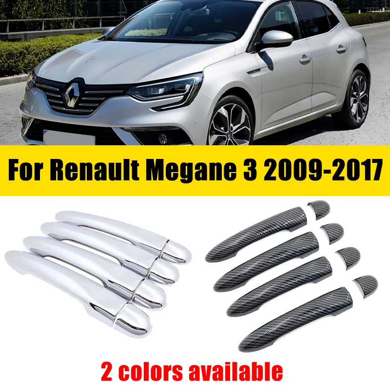 

Door Handle Cover Trim For Renault Megane 3 MK3 III Scala 2009~2017 2010 2011 Chrome ABS Anti-scratch Luxurious Car Accessories