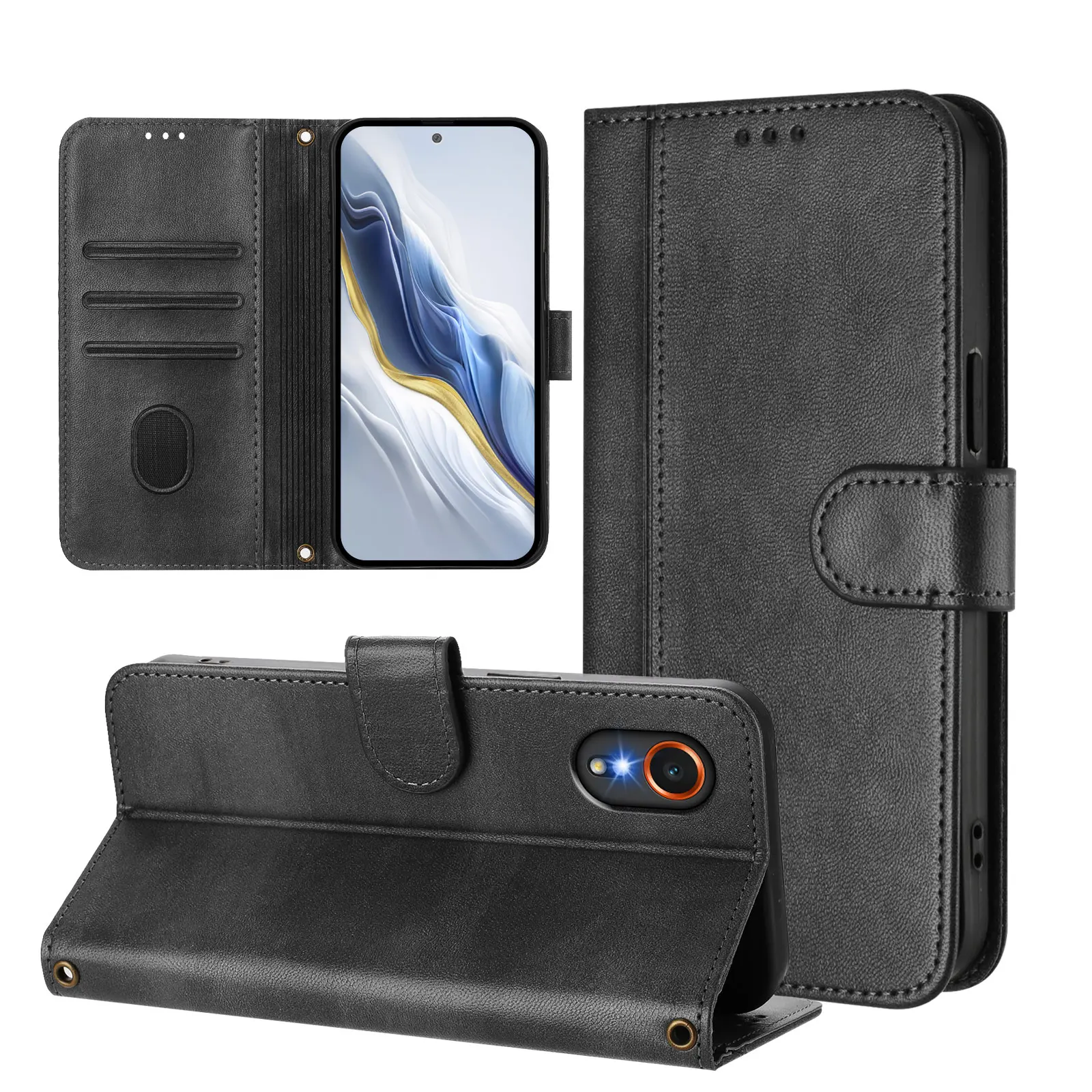 Luxury Leather Anti-thef Wallet Flip Cover Case For Samsung Galaxy XCover 7 7 Pro 6 Pro 5 4s 4 Galaxy A8 A7 A6 A5 A3 Case view 6