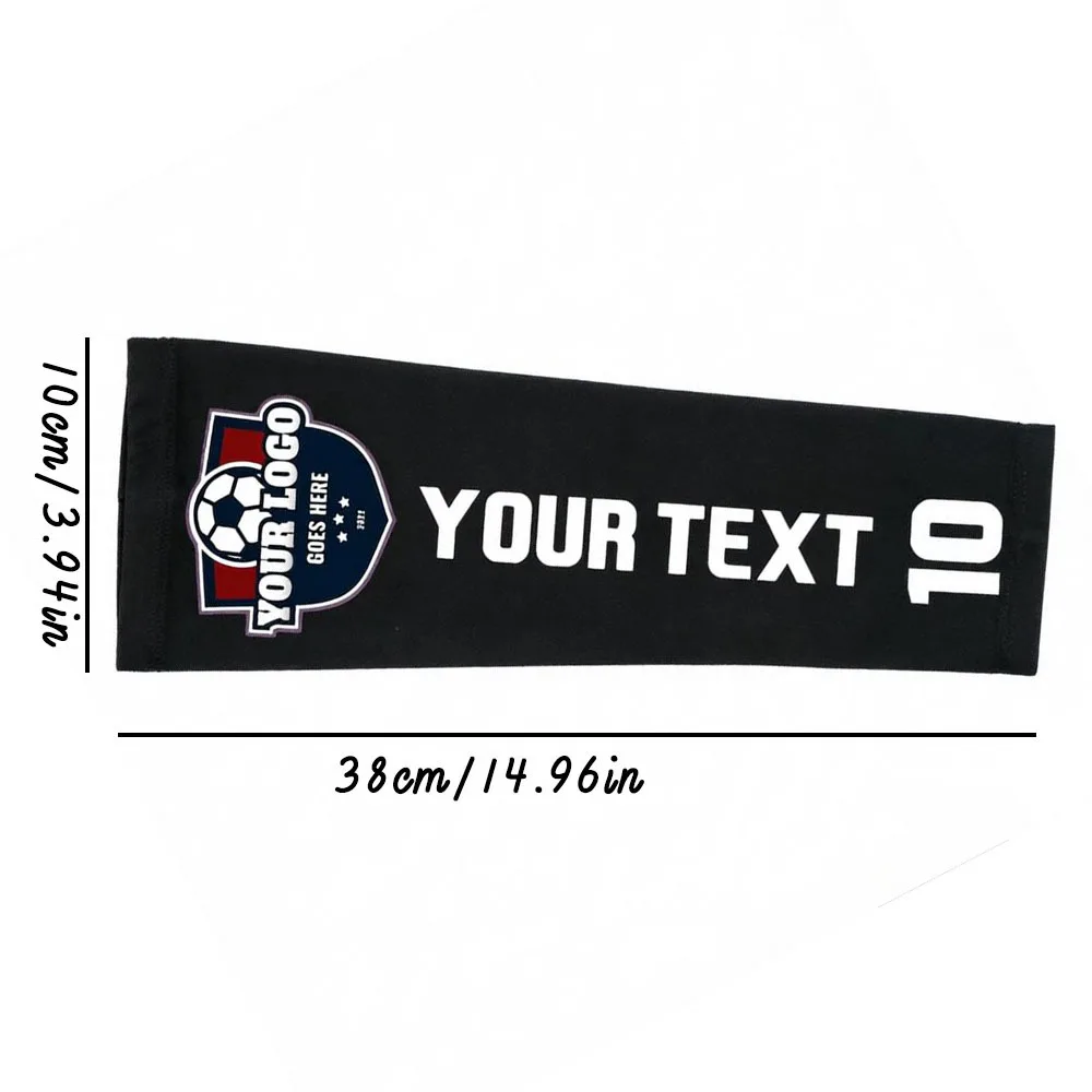 A Custom Personalized Sports Arm Sleeve with Custom Logo and Text, Suitable for Baseball, Basketball, Football, Running, Cycling, Events, and Charity Events