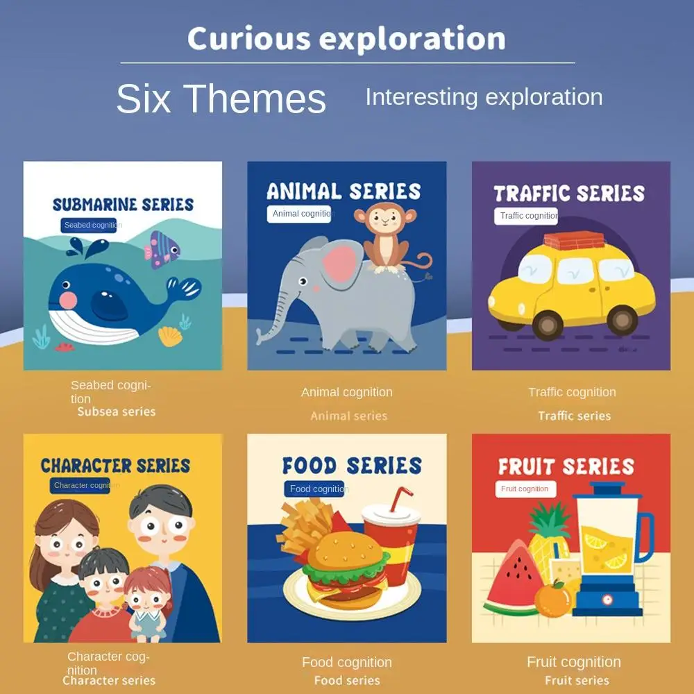 Livre en tissu PET intéressant pour bébé, papier sonore, fruits, livre silencieux pour nourrissons, jouet d'apprentissage de la Cognition, cadeau coloré pour enfants