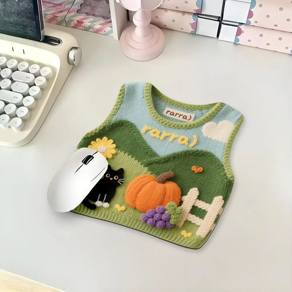 Creative Anti-slip Simulated Printing Mouse Pad Thickened Diatomite Cartoon Mouse Pad Durable Washable Desk Cushion Office Use