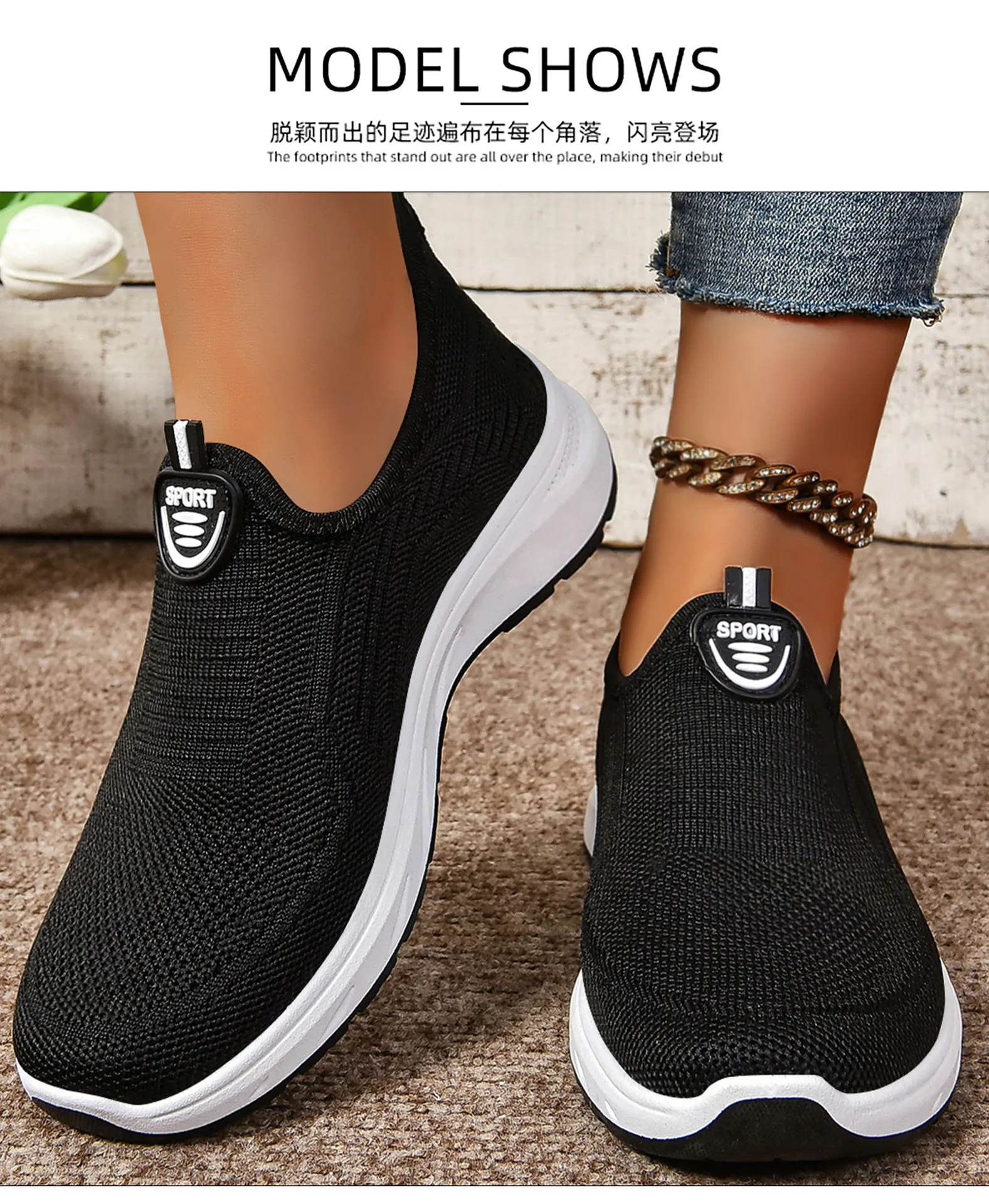 Damen Sommer Alltags-Freizeitschuhe PVC-Material Atmungsaktiv Leichtgewichtig Weiche Sohle Einfach zu Tragen – Detail 15