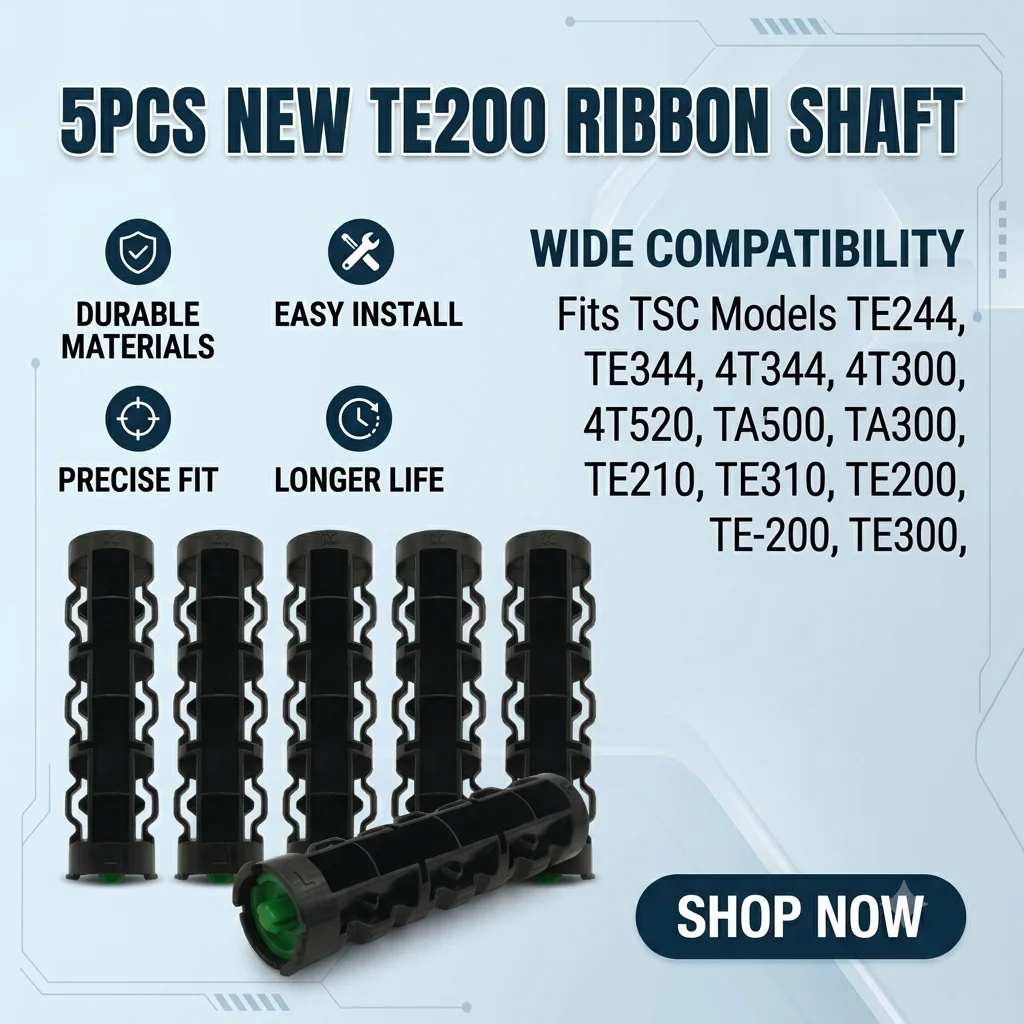 5PCS New Ribbon Shaft TE200 for TSC Models TE244 TE344 4T200 4T300 4T520 TA300 TE210 TE310 TE-200 TE300 Label Printer Parts