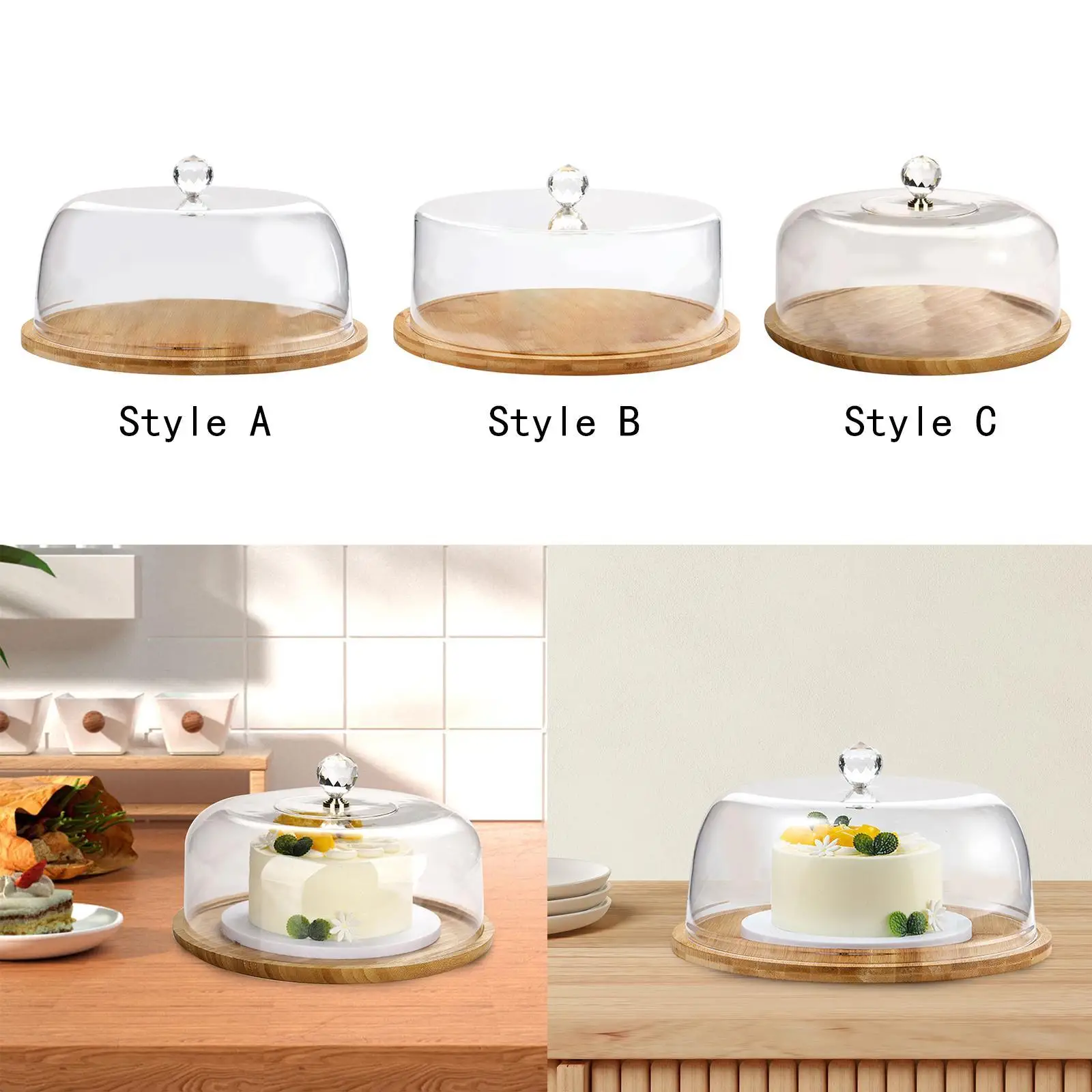 

Cake Stand with Lid, Dessert Tray, Cake Presentation Tray, Cake Serving Tray, for Hotels, Parties