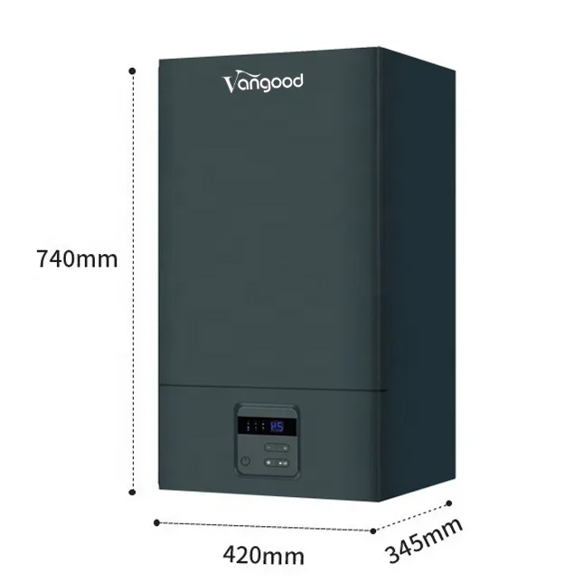 Calentador de agua de gas de caldera de pared con radiador de 24 kilovatios de baño de hielo de invierno con sistema de calefacción