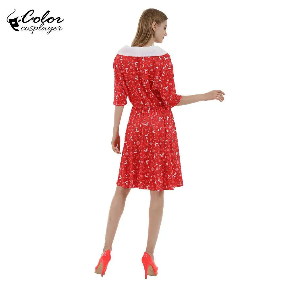 Vestido de Navidad de Color rojo para mujer, bata de Navidad suelta, disfraz de Cosplay de vacaciones, vestido de fiesta de año nuevo, ropa para adultos