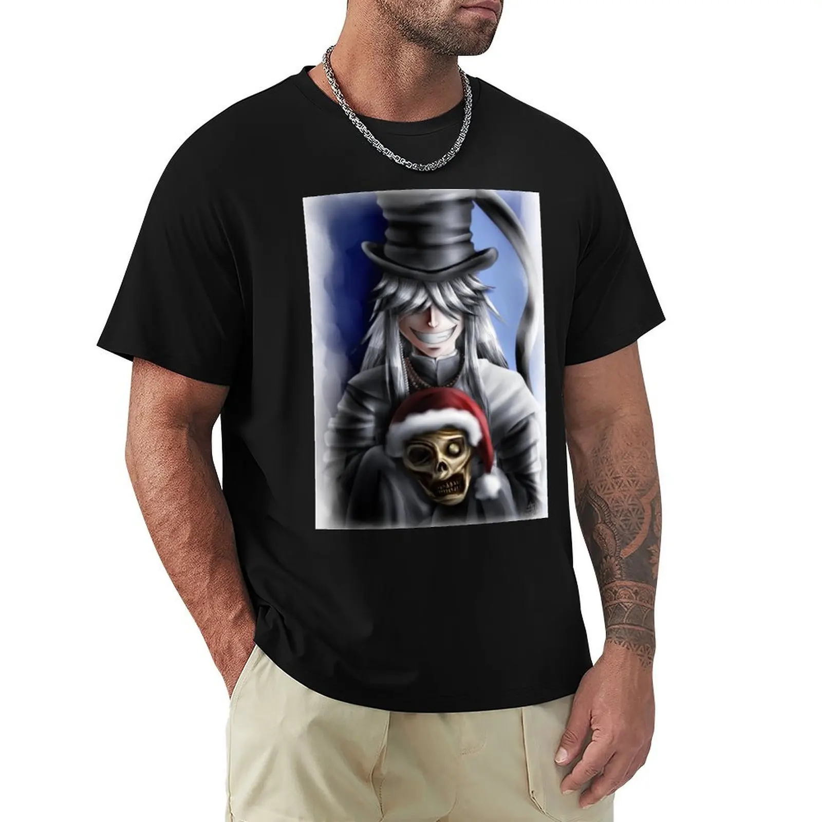 Festive Undertaker T-Shirt All Match Print Short Sleeve Top