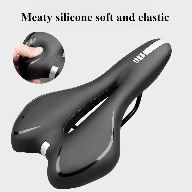 AliExpress NONE Comfortable Thickening Suitable for Large Ass Bicycle Seat Mountain Bike Foamed Silicone Seats Car Sitting Bicycle's Saddle