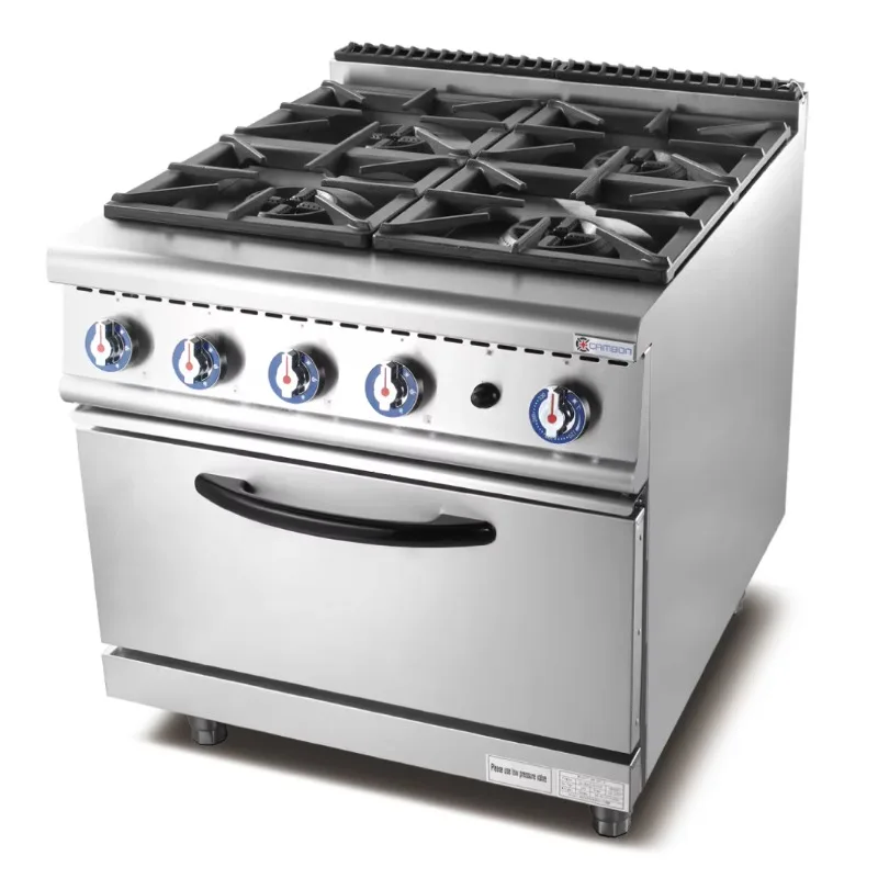 Gas cooker for commercial use 4 burners ZH-RS-4.ZH-TQ-4 oven with oven