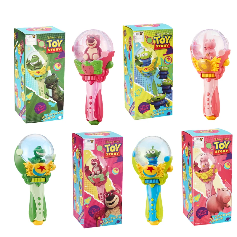 Authentic Disney Pixar clockwork  Rotating Magic Wand LOTSO ALIENS HAMM REX Model Decoration Children's Toys Christmas Gift DOLL