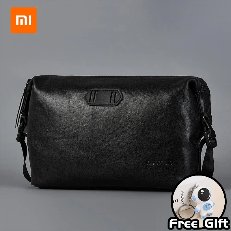 Xiaomi TANJIEZHE Genuine Leather Men Chest Bag Male Shoulder Messenger Casual Crossbody Bag Fashion Men\'s Purity Handbag