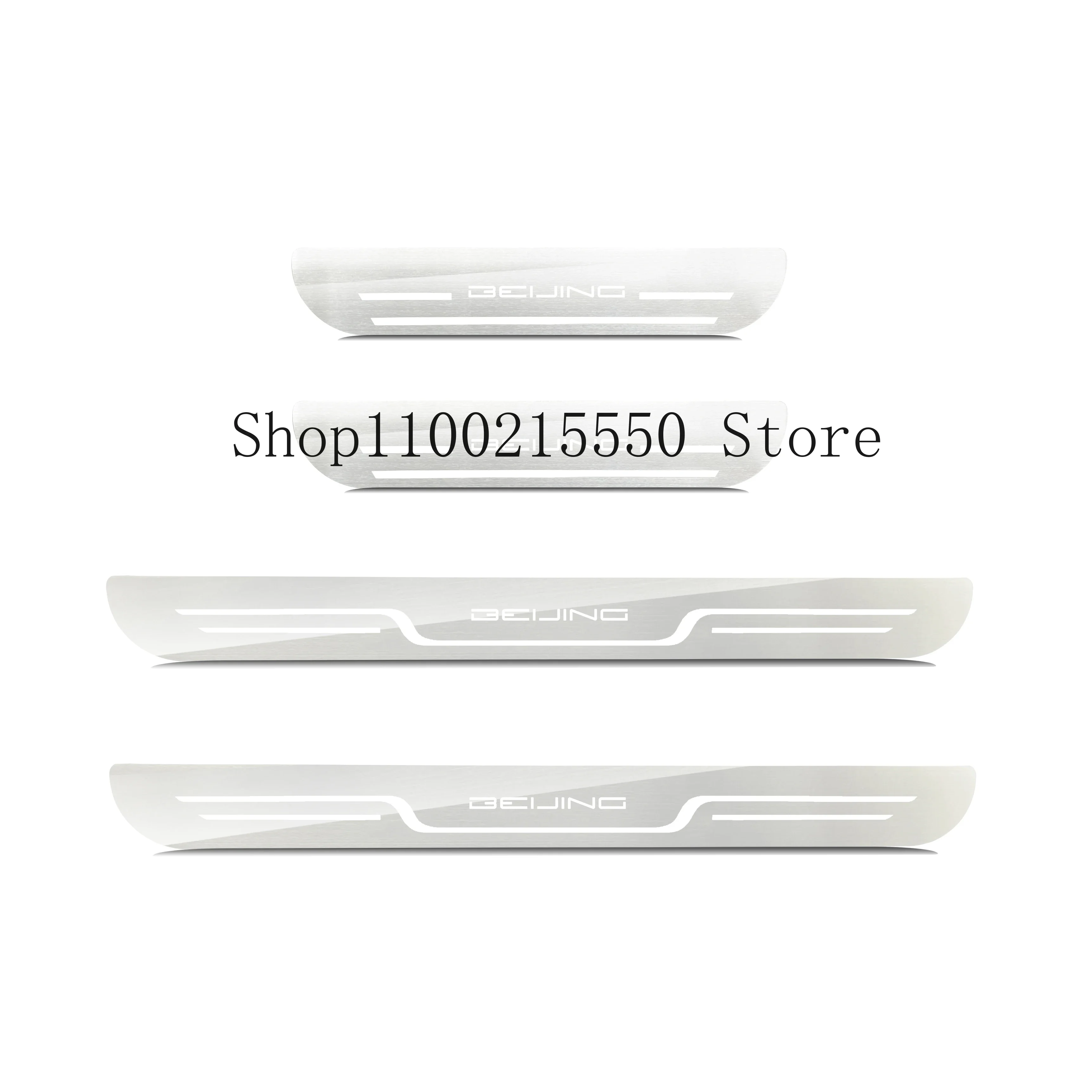 

Car Accessories For BAIC BJ30 2024-2025 Sticker Door Sill Protectors Auto Styling Stainless Steel Scuff Plate Guard Trims