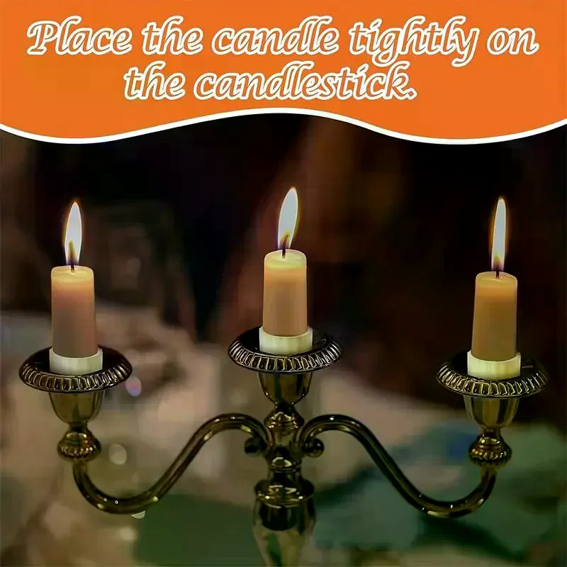5/10pcs Silicone Candle Holders Stabilizing Sleeves, Prevent Slipping & Wax Drips, Stabilize Tapered & Pillar Candles
