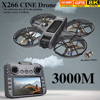 NEW X266 Drone 8K WIFI GPS Professional HD Aerial Photography Remote Control Aircraft HD Dual Camera Quadcopter Adult Gifts Toys