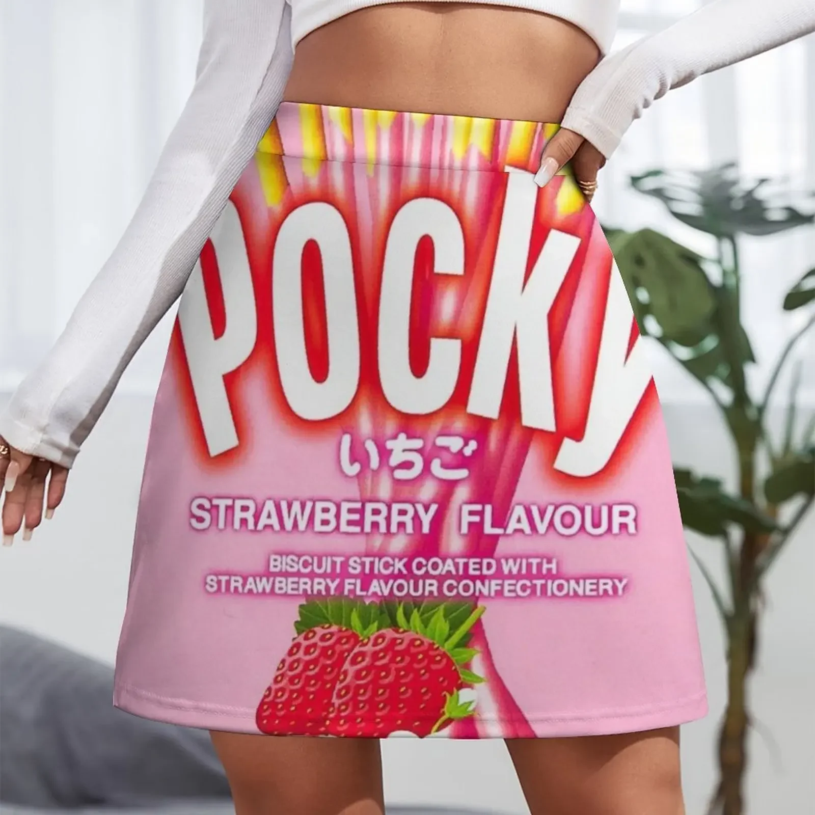 POCKY Strawberry Flavour Mini Skirt summer skirts korean style clothes night club outfits