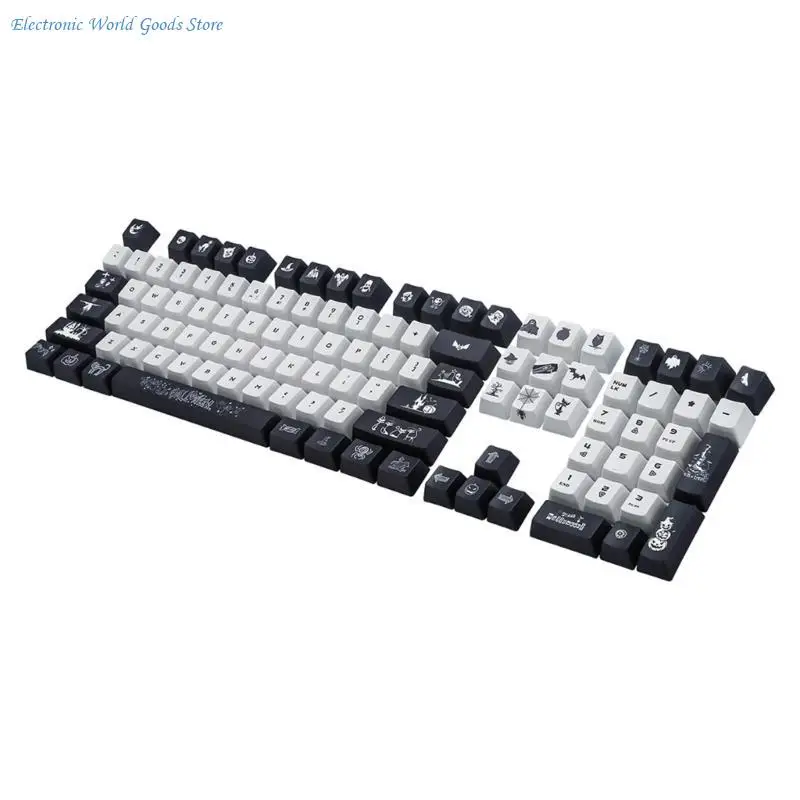A3PD 108Keys PBT Keycaps OEM Profile Dye Sublimation Keycap For Cherry MX Switch Mechanical Keyboard Halloween Theme