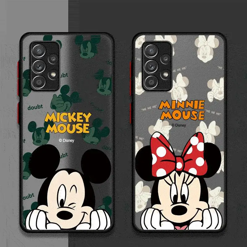 Disney Mickey Donald Daisy Case For Samsung Galaxy A54 A14 A52 A53 A34 A13 A51 A23 A71 A32 A21s A32 A13 Matte Hard Phone Coque