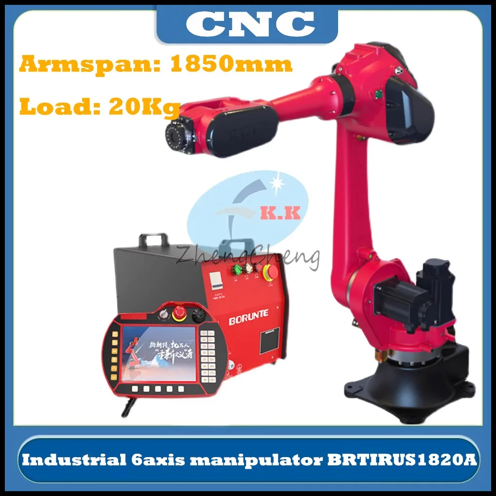 Robot industrial CNC 2023, manipulador de 6 ejes, soldadura, carga automática, descarga, extensión de brazo de paletización, 1800mm, 20Kg