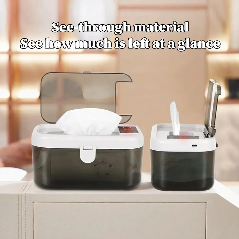 

Quick Heating Baby Wipe Warmer Case Digital Display Small Wet Towel Dispenser Dispenser 3-Step Temperature