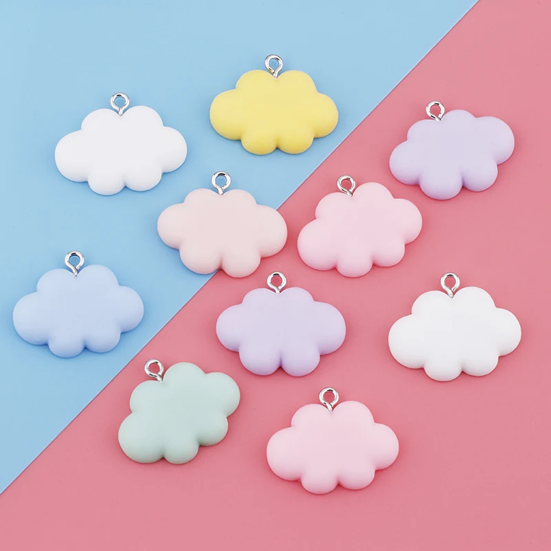 10pcs Kawaii Cloud Resin Charms Cute Kids Pendant Charms for Necklace Earrings Bracelets Jewelry Making Diy Accessories Supplies